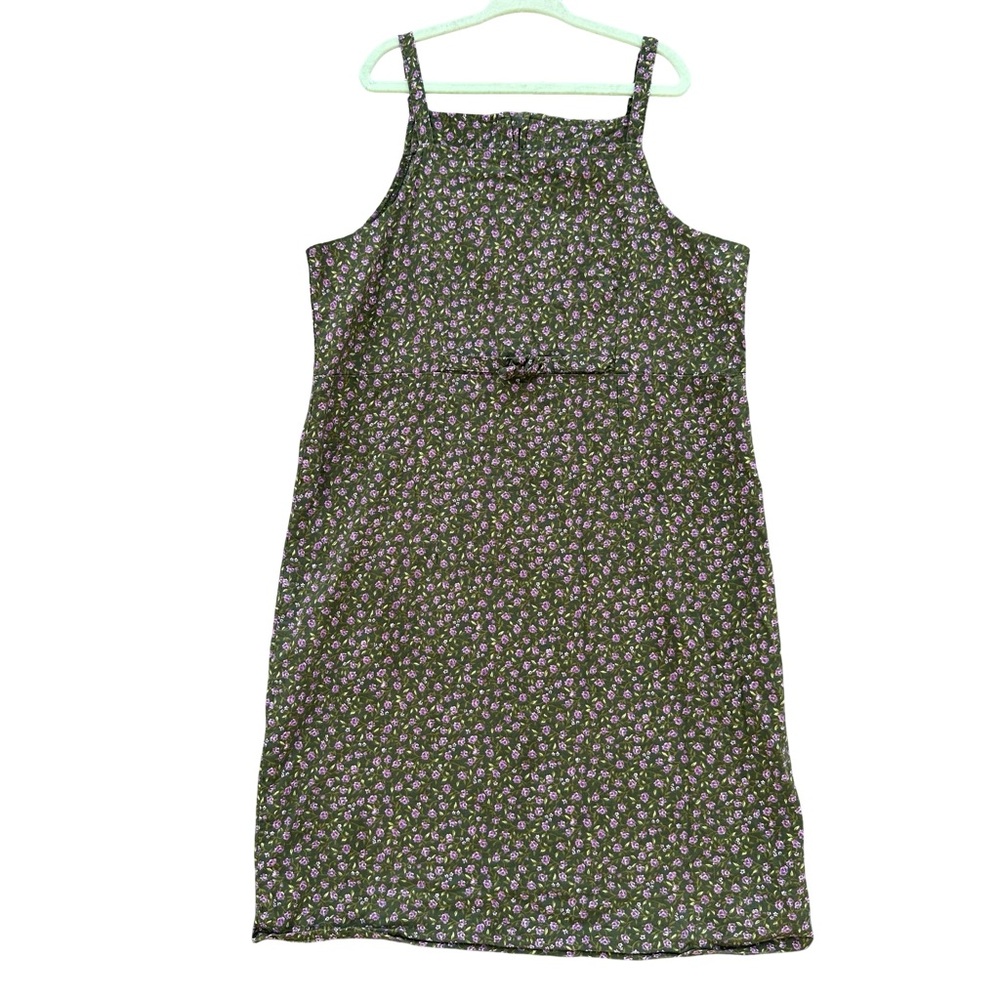 Green And Purple Floral Dress Kids Girls Size 6